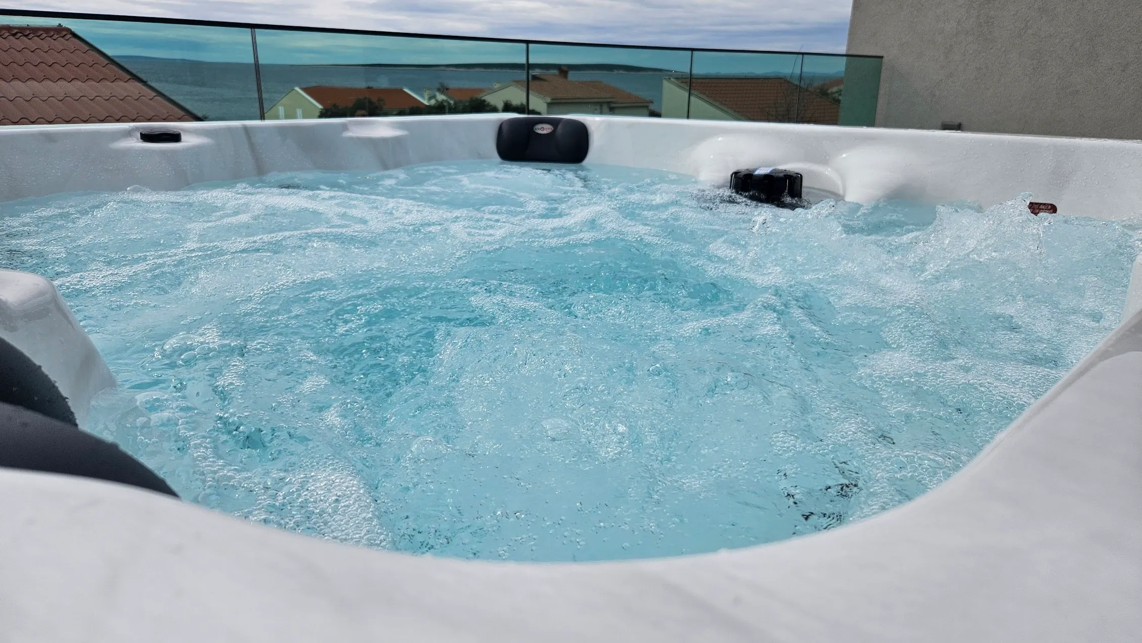 Hot tub on terrace