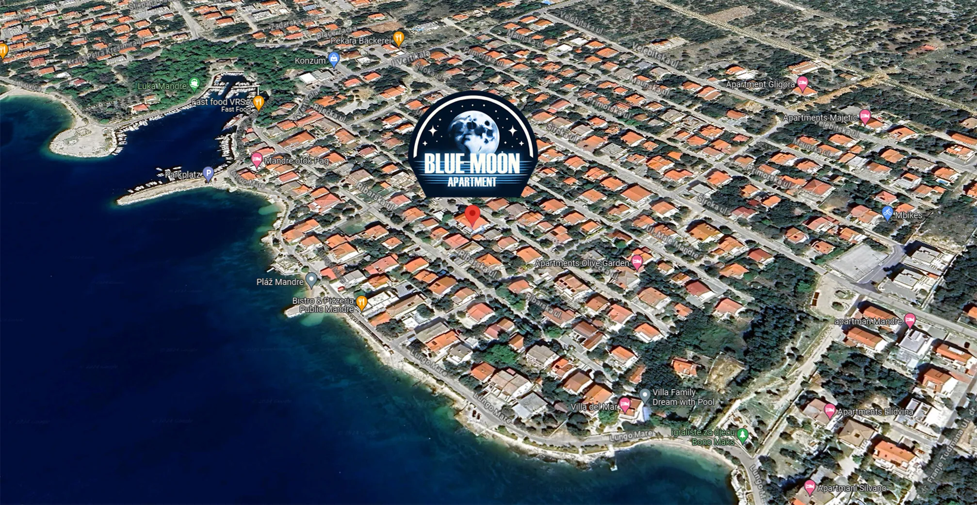 Mandre — Location